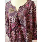 Catherines  Plus size tunic top 3XWP Womens 3X Petite Button front blouse Shirt Photo 9