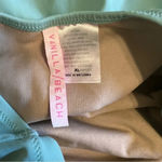 Vanilla Beach Vanilla/Beach Mint Scalloped One Piece Bikini Swimsuit Halter Size XL Photo 3