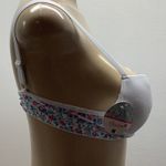 Massam Size Medium White Floral Print Padded Underwire Bra. Made in Brazil. New. Photo 1