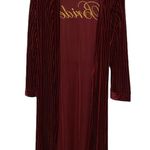 Amazon Boutique Velvet Robe Burgundy Embroidered Women Medium Bride Bachelorette Gift Photo 3