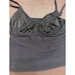 Coco reef  34DD Black Tankini Top Embroidered Sequin Blue Floral Adjustable Strap Photo 7