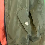 Zeagoo  Full Zip Bomber Jacket Unisex Small Y2K Streetwear Green Orange Rust Photo 4