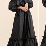 Love Shack Fancy Tara Off-the-shoulder Ruffle-trim Taffeta Dress black size 2 Photo 1