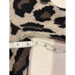 AQUA  Women's Leopard Cashmere Sweater MEDIUM Distressed Cheetah Animal Print Photo 2