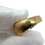 14KT HGE Gold Electroplate Art Deco Ring w Large CZ Stone Sz 10 Textured Vintage Photo 10