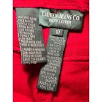 Lauren Jeans‎ Co. Ralph Lauren Red Denim Pants Gold Hardware High Rise Size 10 Photo 4