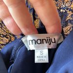 Maniju  Navy Blue Dress w/ Lace Back Size Small Photo 5
