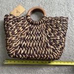 Patricia Nash NWT Patrica Nash Luzzara Straw & Leather Bag With Strap Boho Beach Summer Tote Photo 1