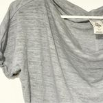 Free People We The XS Astrid Convertible Neck Oversize T-Shirt Gray Spacedye Photo 2