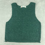 Free People Beach Green Sweater Vest Linen Blend Size S Small Photo 0