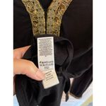 Lucky Brand Tunic Black Gold Beaded Embroidered Size S Cotton India Photo 11