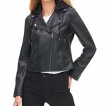 Levi's Levi’s Faux Leather Moto Jacket with Hood Photo 3