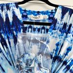 Eliza J Blue White Tie Dye Knit Front Maxi Dress Size 10 NWT Photo 2