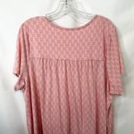 Croft & Barrow  Plus Size 1X Nightgown Pink Floral Short Sleeve Midi 1807 Photo 7
