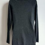 Rock & Republic Scoop Neck High Low Cheetah Long Sleeve Sweater Gray Studded S Photo 2