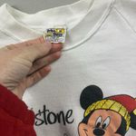 Disney VTG Mickey Mouse Sweatshirt White Size M 90s Velva Sheen Keystone Skiing Photo 2
