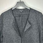 Eileen Fisher Textured Open Front Duster Jacket Charcoal Gray Size M Photo 4