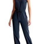 Abercrombie & Fitch Navy Blue Sleeveless Traveler Jumpsuit Small Photo 0