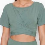 Victoria's Secret Heavenly by Victoria’s Secret Grey Women’s M Cropped Tie Back Tee Soft Stretchy Photo 1