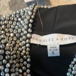 Annalee + Hope  Black Sleeveless Dress with Silver Embellished Collar Photo 2