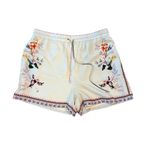 Johnny Was  Short Set XL  Silk Blend Satin Birds Artsy Photo 6