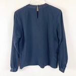 Oscar de la Renta Size 8 Black Tie Blouse Photo 2