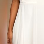 Lulus Letter of Love‎ Backless Skater Dress in White Size Medium Photo 3