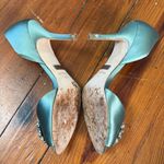 Badgley Mischka Authentic  Satin Open-Toe Pump Photo 2