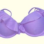 Shade & Shore  Lavender Scalloped Ruffle Swim Bikini Top Women's Size 32B Photo 1