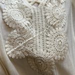 New York Laundry  Bohemian Ivory Blouse Flowy Flounce Size Small EUC #4856 Photo 2