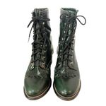 Laredo  Leather Kiltie Logger Boots Dark Emerald Green Lace-Up Women’s Size 6 Photo 3