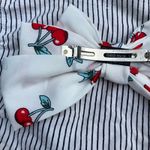 Dolls Kill White and red cherry hair clip bow barrette, coquette cottagecore retro indie Photo 3