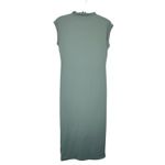 Open Edit  Funnel Mock Neck Sleeveless Midi Dress Blue Green M Slit Fitted Photo 1