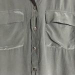 Equipment  June Bug Green Classic Long Sleeve Silk Button Up Blouse Size XS Photo 10