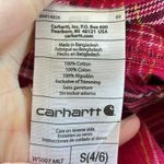 Carhartt  Red Pink Multi Plaid Flannel Long Sleeve soft warm Top Small shirt Photo 4