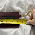 Steve Madden  Card Case Burgundy Purple ID Holder Gold Keyring Small Photo 2