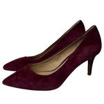 Gianni Bini Red Leather Suede Heels Shoes 8 Pointed-Toe Heels Photo 0