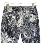 Ecru  Paisley Print Cropped Lightweight Ankle Pant Size 0 Photo 5