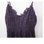 ASTR Women The Label Purple Lace Eyelet Midi Dress Size Small Photo 2