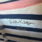 Lilly Pulitzer  High Tide Perfect Stripe Puff Sleeve Anabella Shirt Dress L Photo 2