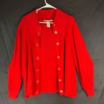 Requirements  Vibrant Red Women's Cardigan Sweater Photo 0