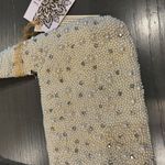 NWT Elegant Pearl & Rhinestone Beaded Cream Shoulder Bag Photo 8