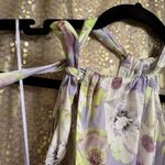 Free People Lavender One Shoulder Floral Silky Tie Shoulder Bodysuit Small NWOT Photo 3