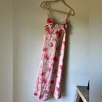 Freesia Pink Floral Midi Dress Size M NWT Spaghetti Strap Bow Back Cutout Size M Photo 4