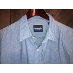 Wrangler  Denim Pearl Snap Button Up Long Sleeve Shirt 2XL Western Light Wash XXL Photo 2