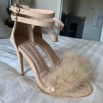 Furry Heels Tan Size 6.5 Photo 0