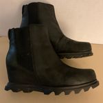 Sorel women black leather platform Joan Rhapsody waterproof wedge boots 8.5 Photo 11