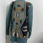 Ecote Ecoté Urban Outfitters Blue Intarsia Patterned Shawl Cardigan - Size M Photo 7