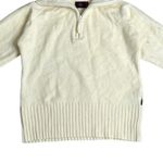 Kappa Robe de  Wool High Neck Zip Cream Off-White Sweater Medium Photo 3