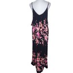 H&M Black and Pink Floral Maxi Dress Size Medium Maxi Boho Dress Photo 1